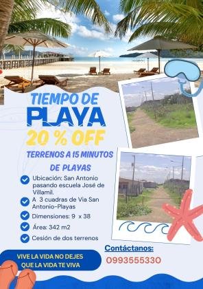 venta 2 terrenos SAN ANTONIO PLAYAS ECUADOR